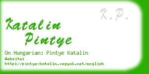 katalin pintye business card